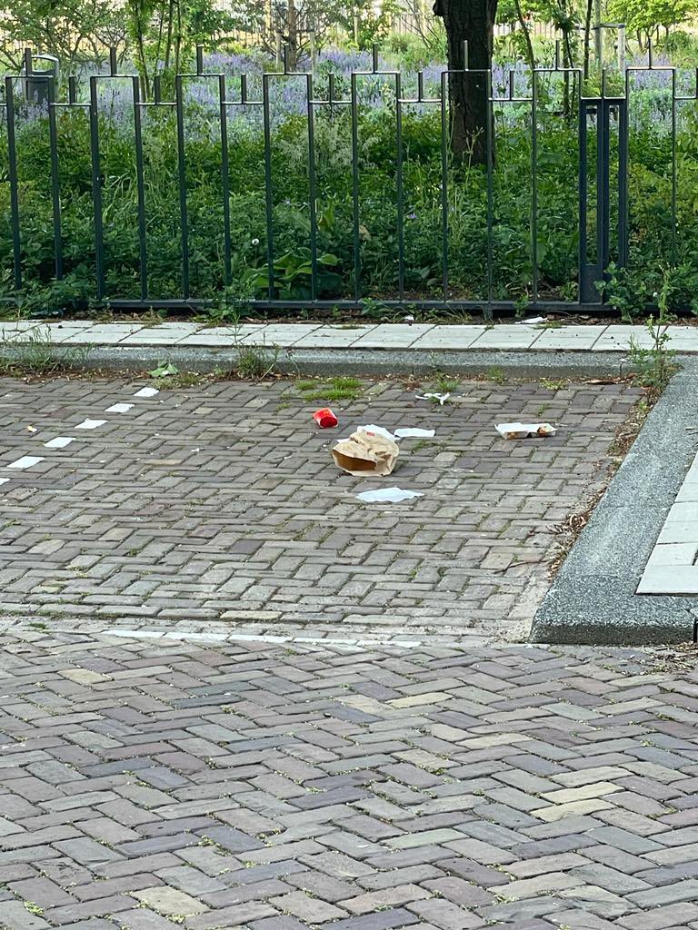 Dit is onze straat elk weekend in de ochtend. Vol met <a href="/McDonaldsNL/">McDonald's NL</a> afval. En McDonalds doet er zelf niets tegen. Alleen daarom zou het al verboden moeten worden om die rommel te eten.