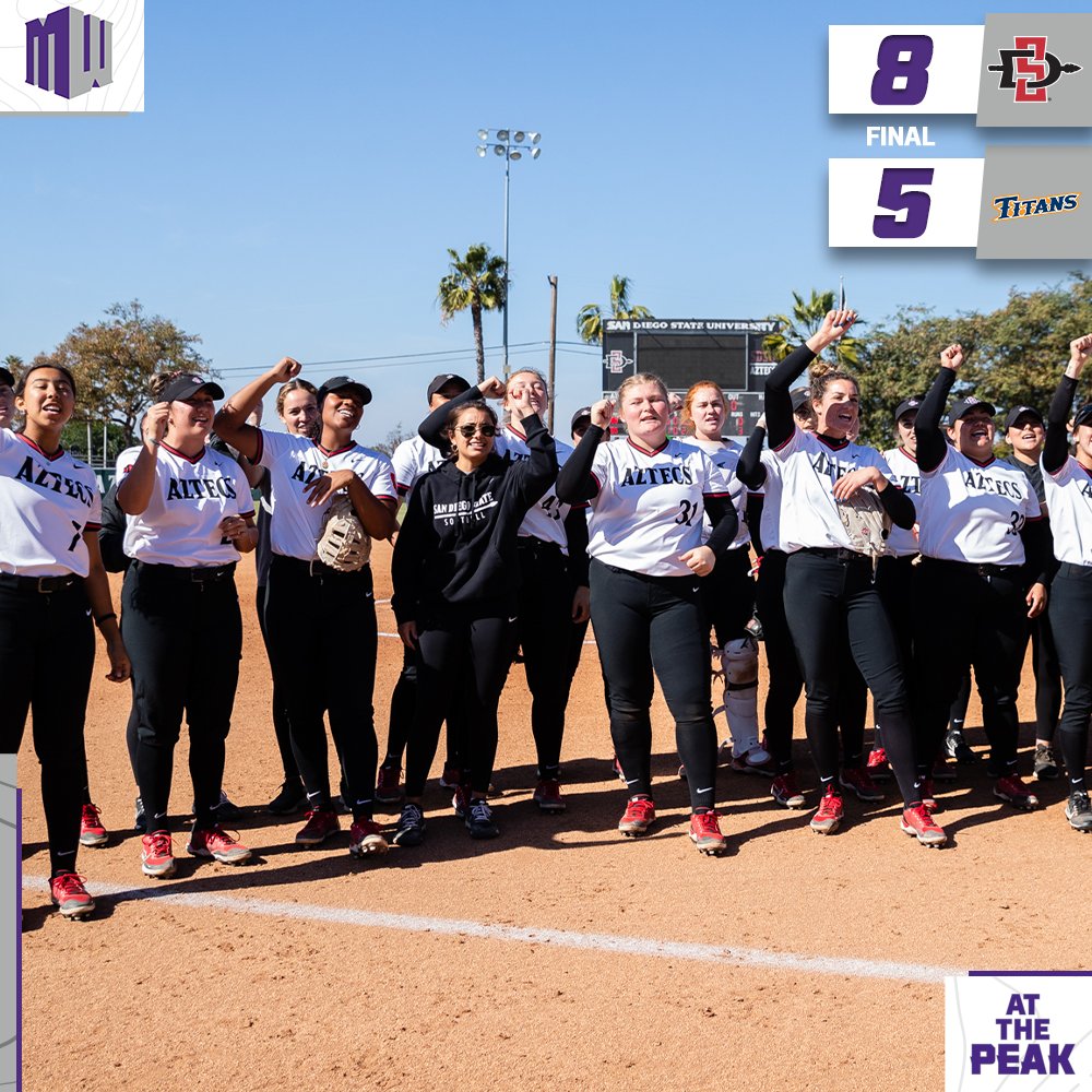 𝗔𝗭𝗧𝗘𝗖𝗦 𝗪𝗜𝗡. 📈

<a href="/AztecSoftball/">San Diego State Softball</a> defeats Cal State Fullerton 8-5, advancing to the Tempe Regional finals.🏆

#AtThePeak | #MakingHerMark | #RiseUp