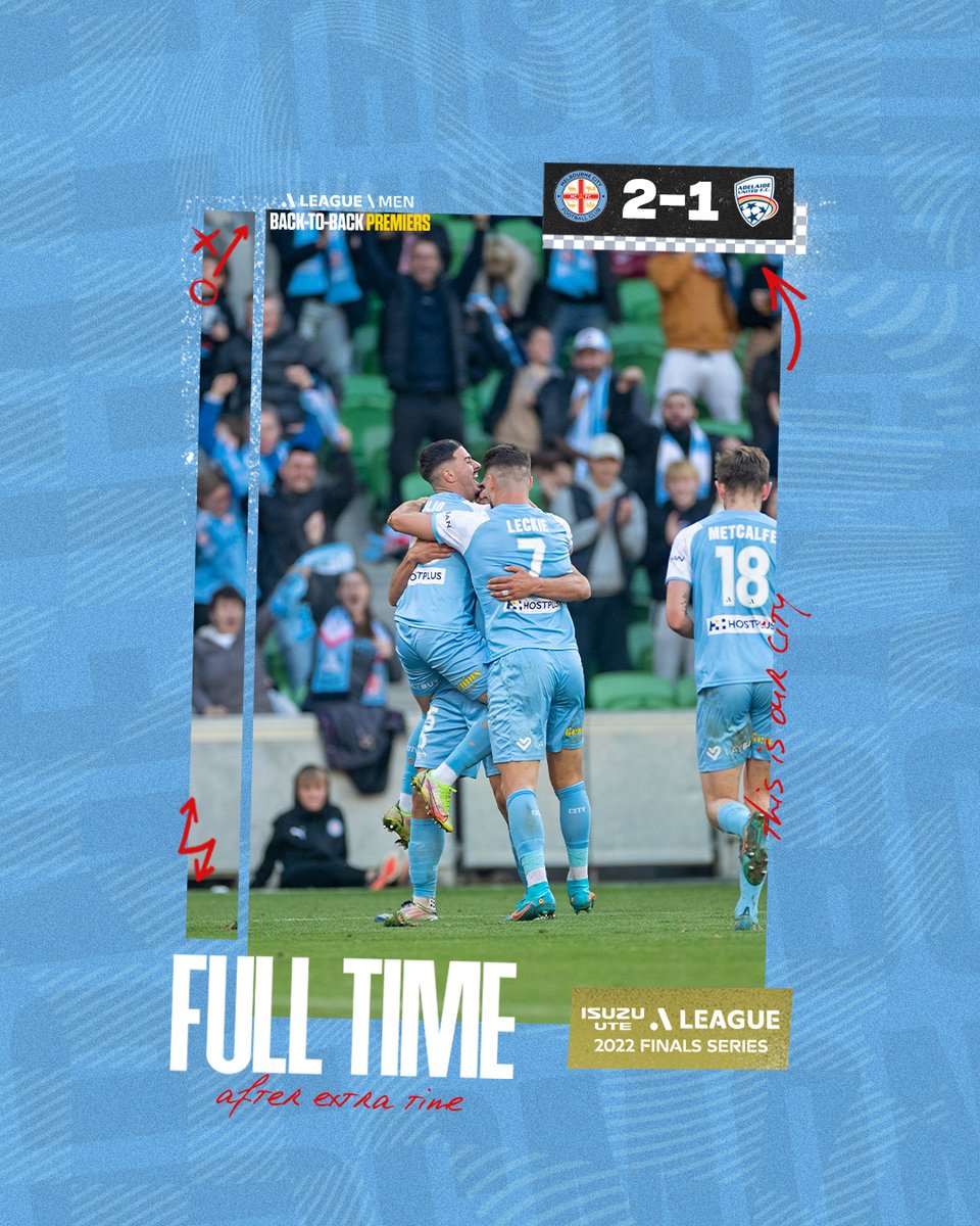 MelbourneCity's tweet photo. WE’RE GOING TO ANOTHER GRAND FINAL!

#CmonCity | #MCYvADL https://t.co/QslTFzg2Nj