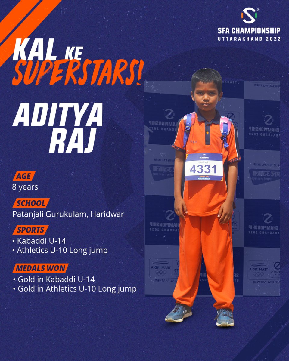 sfanow's tweet photo. Humare superstars thhe itne bright,
They outshone others with their might! π
#SFAUK #SFA #IndianSports #AbJeetegaIndia #WhyStopPlay #MultiSport #YouthSport #SportForAll https://t.co/zfRuYTb5jb