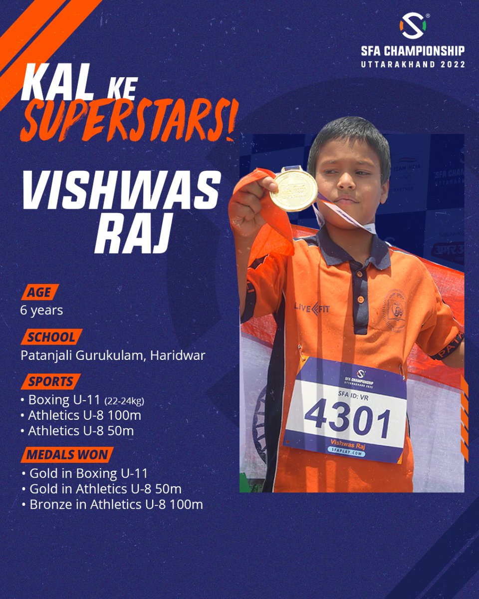 sfanow's tweet photo. Humare superstars thhe itne bright,
They outshone others with their might! π
#SFAUK #SFA #IndianSports #AbJeetegaIndia #WhyStopPlay #MultiSport #YouthSport #SportForAll https://t.co/zfRuYTb5jb