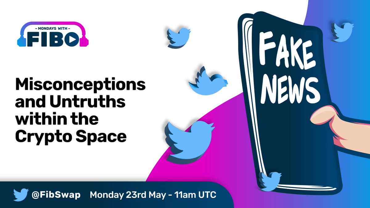 There are many misconceptions in the crypto space.

We will be LIVE to unravel some of the myths and short-sighted thinking from many at 11am UTC for this week's Monday with #Fibo podcast.

We will have a Q&amp;A after the show as usual 🗣️

Join here 👉x.com/i/spaces/1RDGl…