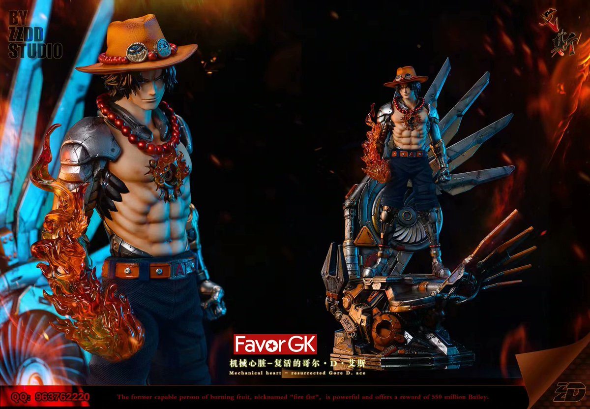 dailyopbot's tweet image. One Piece ☆ Portgas D. Ace - ZZDD Studios (Resurrected Portgas D. Ace with Mechanical Heart)