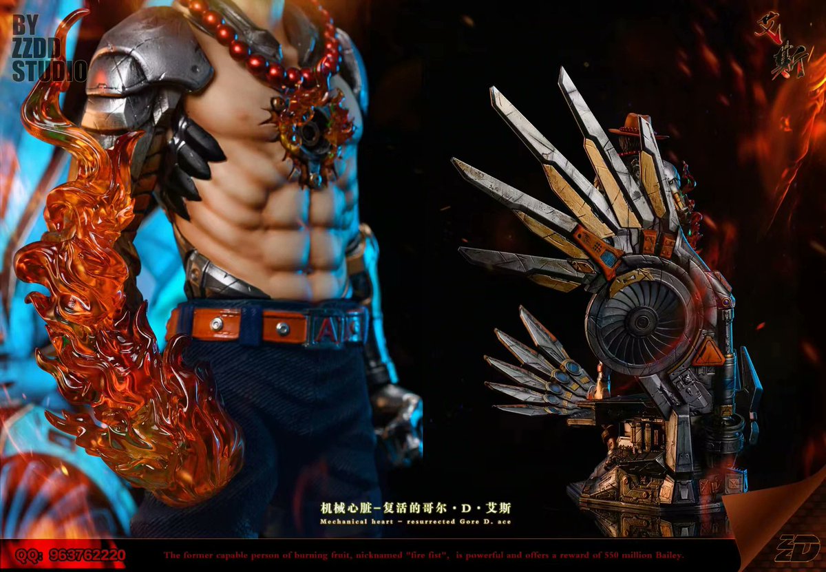 dailyopbot's tweet image. One Piece ☆ Portgas D. Ace - ZZDD Studios (Resurrected Portgas D. Ace with Mechanical Heart)