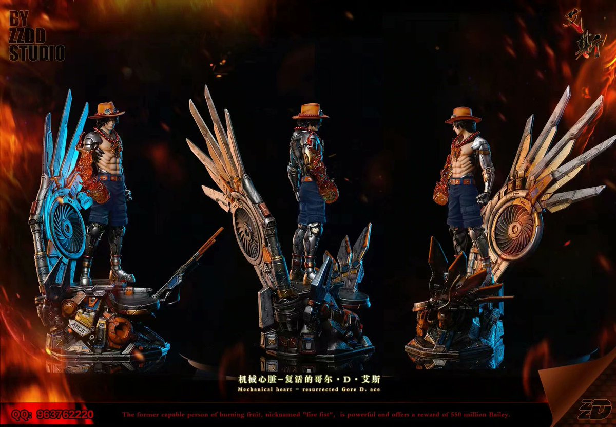 dailyopbot's tweet image. One Piece ☆ Portgas D. Ace - ZZDD Studios (Resurrected Portgas D. Ace with Mechanical Heart)