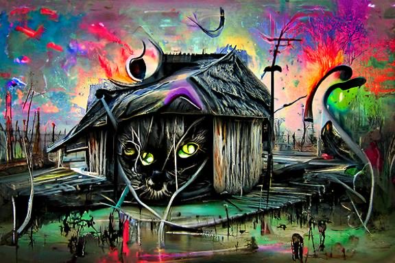 _susieb_'s tweet photo. https://t.co/DC5xcJhnhR
"Lovecraftian Cat Street Pop art" - made with @NightCafeStudio
#modifiermonday #thecatsofulthar #lovecraft
#aiart #nightcafe #digitalart https://t.co/4QBWiogckk