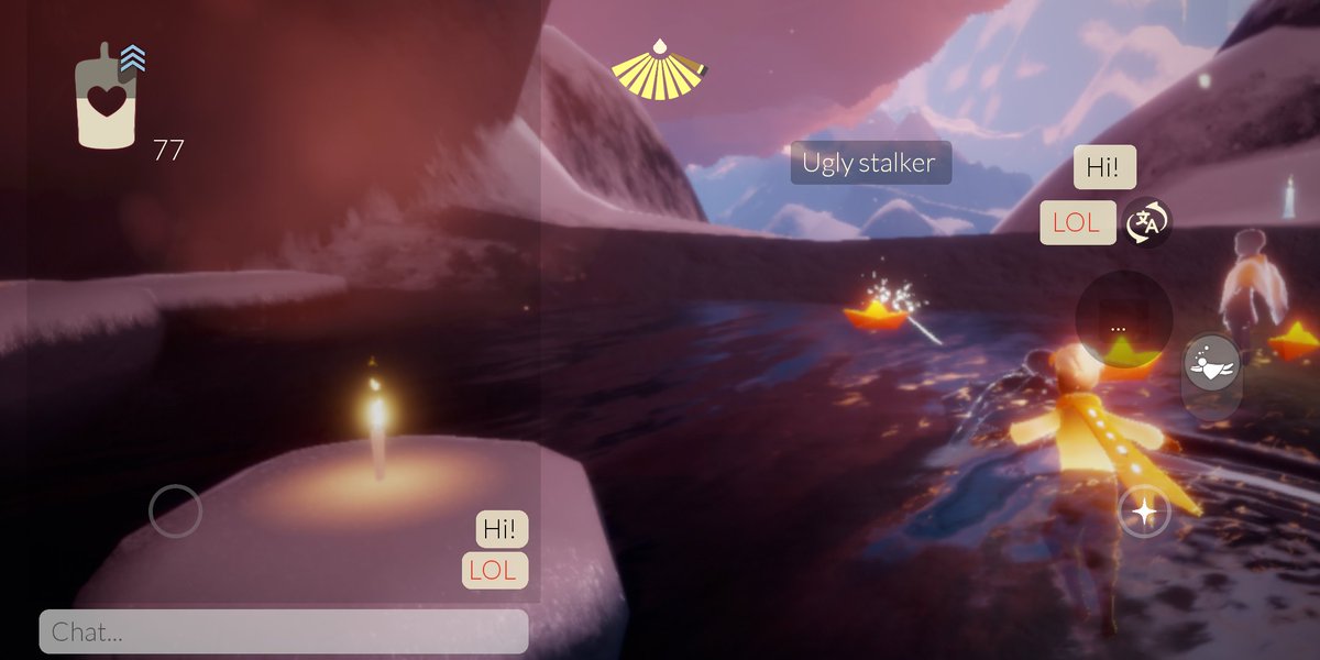 skykanitarou's tweet photo. I had my first real negative interaction in Sky! I am actually very grateful it's been 2 years playing before something like this happened. This is a normally a wonderful game and a great community. Remember to be kind! #thatskygame https://t.co/oMUWLEeaLg