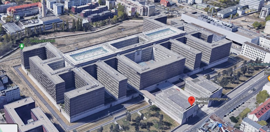 One thing puzzles me in this.The BND, Germany's federal intelligence service has huge ressources (see building)Either many there know what is going on, or they are also infiltrated like the militaryThe latter might be the case but that is even more of a guess than the rest