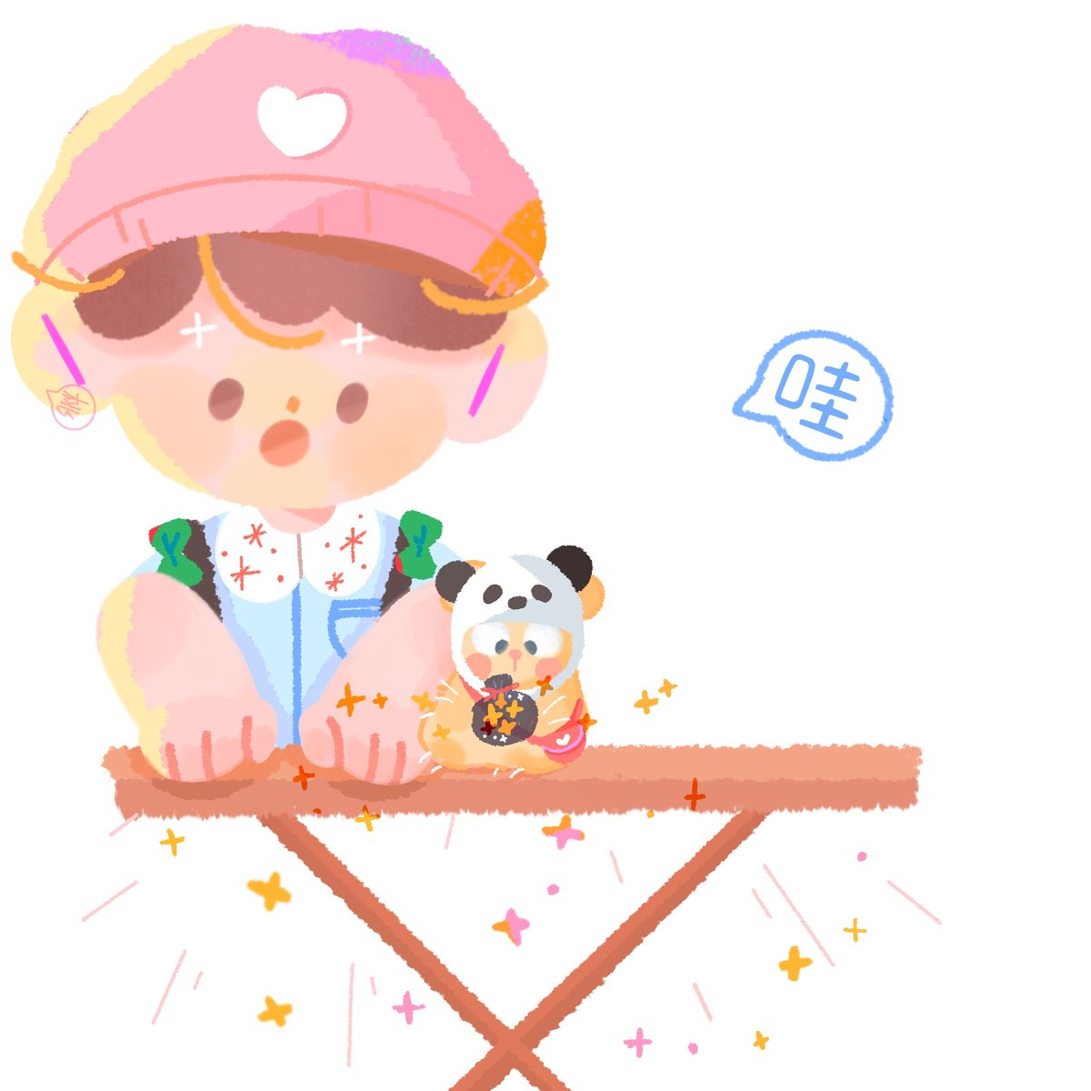 wanghui12490877's tweet photo. 早鸭～小仓鼠🐹戴熊猫帽有没有很可爱🙊✨🌷
#KaoUp
#uppoompat 
#number_9 
@uppoompat 
@numberx9th https://t.co/45yvdBNtIz https://t.co/PQHvht44lZ