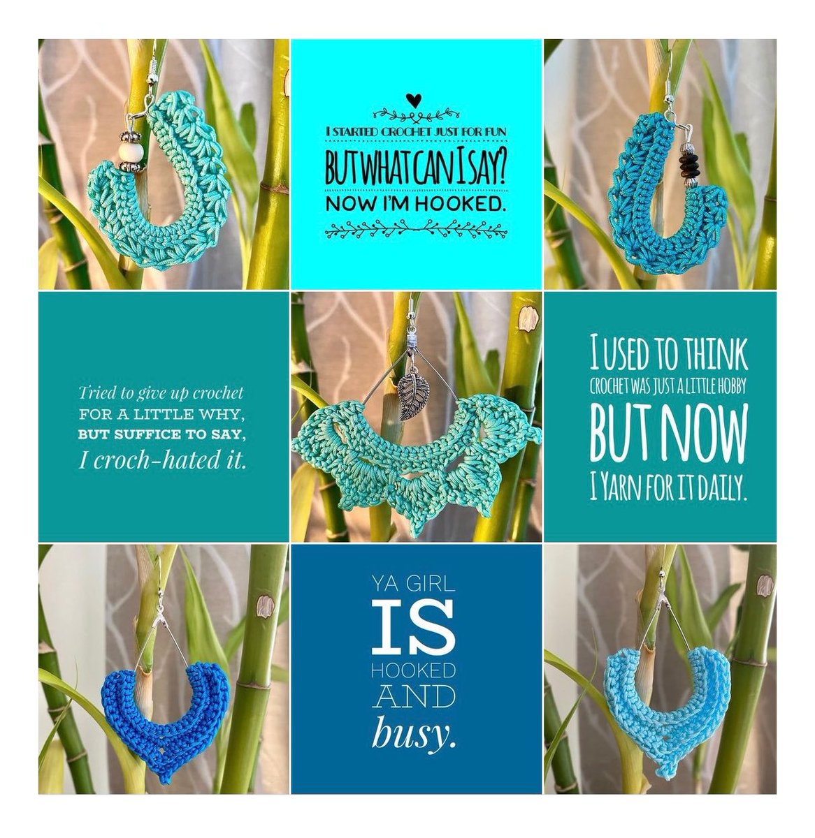 LinkhaPaulinka's tweet photo. My crochet earrings just got their own insta account. Follow us via: https://t.co/QMTN0q8brR

#CrochetEarrings #Handmade #HandmadeJewelry #Earrings #Crochet #LinkaCreates https://t.co/wDSVtjg1Ps