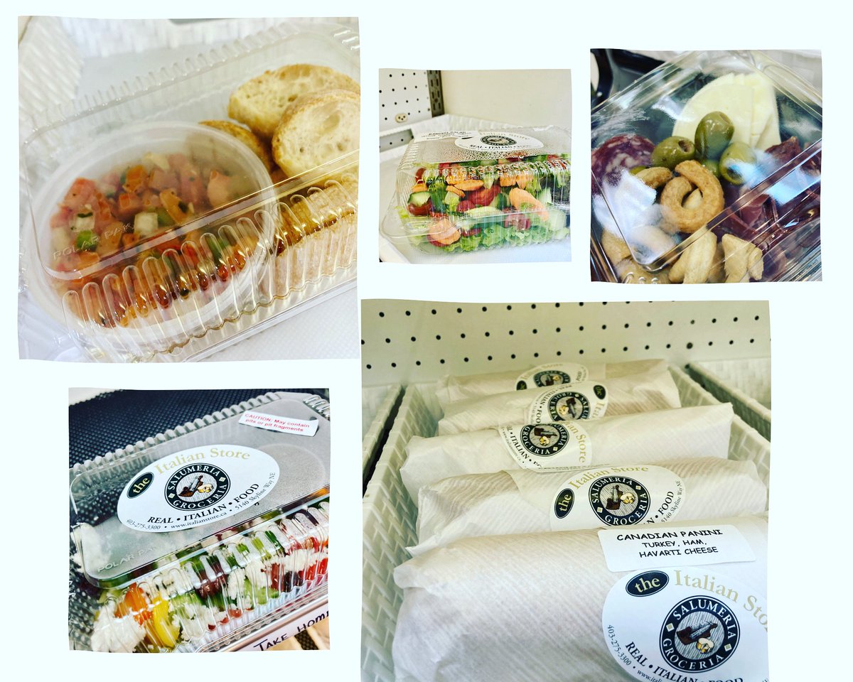 Scarpones_YYC's tweet photo. [NEW] Skip the line up - Check out our new “Grab &amp; Go” section. Ready made sandwiches, Charcuterie for one or two, and Salads. Any other ideas you would like to see? #grabandgo #skiptheline #panino #salad #inarush https://t.co/AczXXuOou1