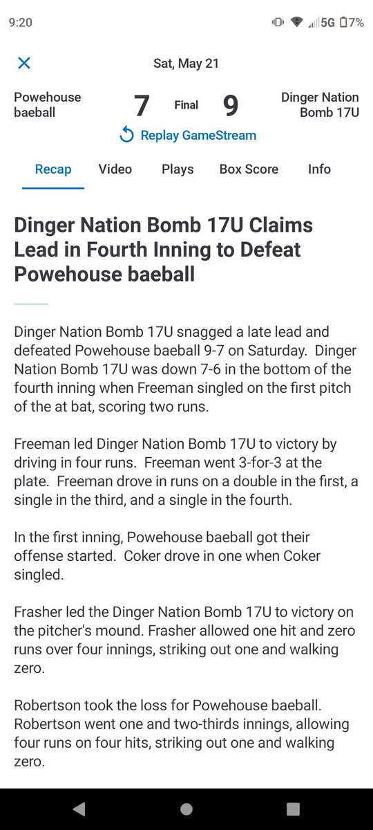 MasonMFreeman's tweet photo. Good start to the summer travel ball season!
Went 4/6, 2 2B, 4 RBI, 2 R over 2 games
@dingernationbb 
@BJHSBaseball https://t.co/1cdyCTk6qF