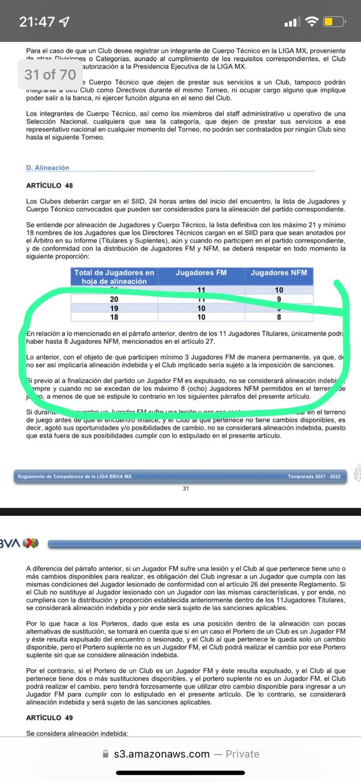 Petición · Investigar la alineacion de indebida de tigres, en la