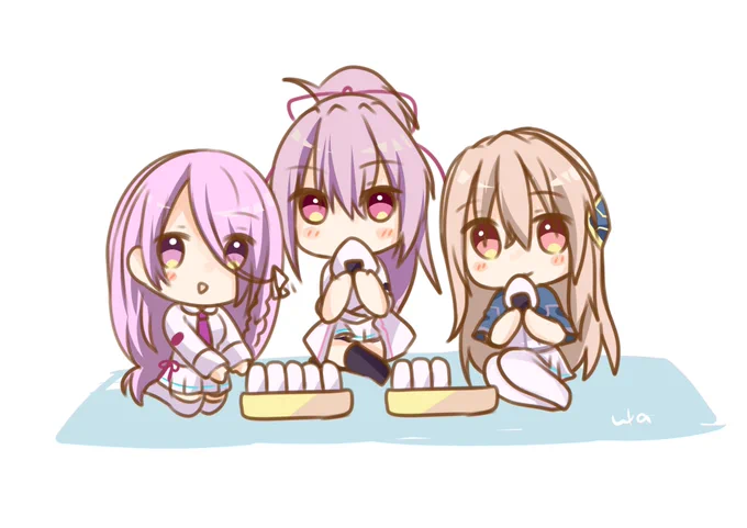 蔵っちともなにゃんとユイナ先輩🍙 