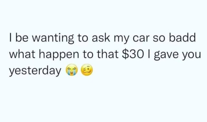 Like come on na 😒 gas too damn high 😭😂 https://t.co/zinNfNtH4R