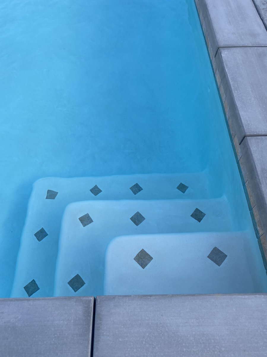 TeachAndi's tweet image. Can someone help me?! We just had a pool built, and the white plaster became discolored. Our pool contractor is saying this is normal. Is it?! It looks dark in person.#poolcontractor #poolguy #buildingapool #whiteplaster #whiteplasterpool #mottling #pool #pooltime #poolplaster