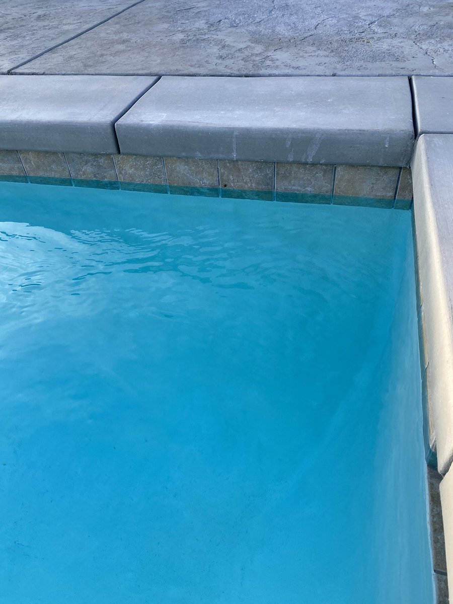 TeachAndi's tweet image. Can someone help me?! We just had a pool built, and the white plaster became discolored. Our pool contractor is saying this is normal. Is it?! It looks dark in person.#poolcontractor #poolguy #buildingapool #whiteplaster #whiteplasterpool #mottling #pool #pooltime #poolplaster