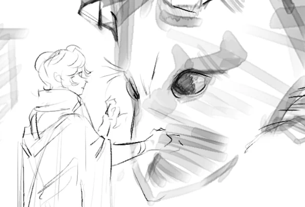 描けなかったほうのラフ 
