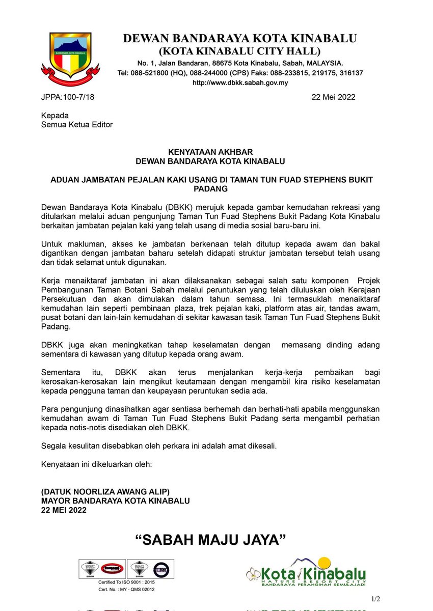 Dewan Bandaraya Kota Kinabalu tweet media