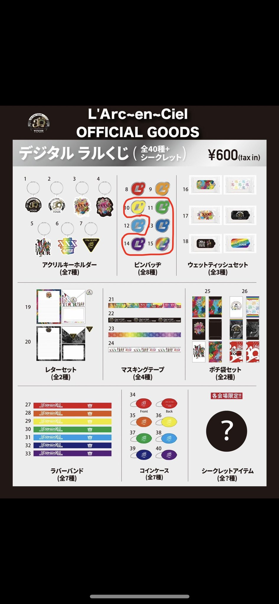 ラルク ラルくじ 名古屋 シークレット ken アクキー（L'Arc～en