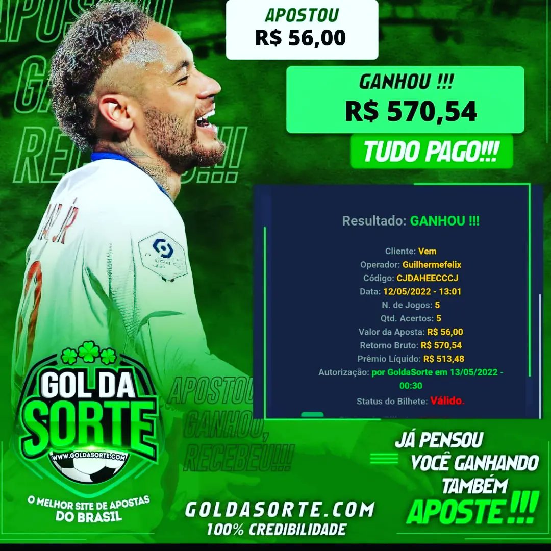 Gol da Sorte - Apostou, Ganhou, Recebeu !