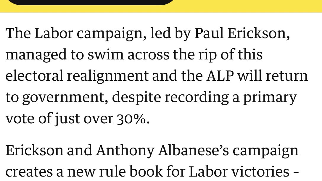 Solabis's tweet photo. Labor only recorded a primary vote of 30% = they must do better on climate, refugees, decolonisation and so much more and it’s up to us to make them remember. 
Right now is the perfect time to join a grassroots movement near you. The real fight starts here 💪🏼 #AusVotes22 https://t.co/QMXa9jdJlz