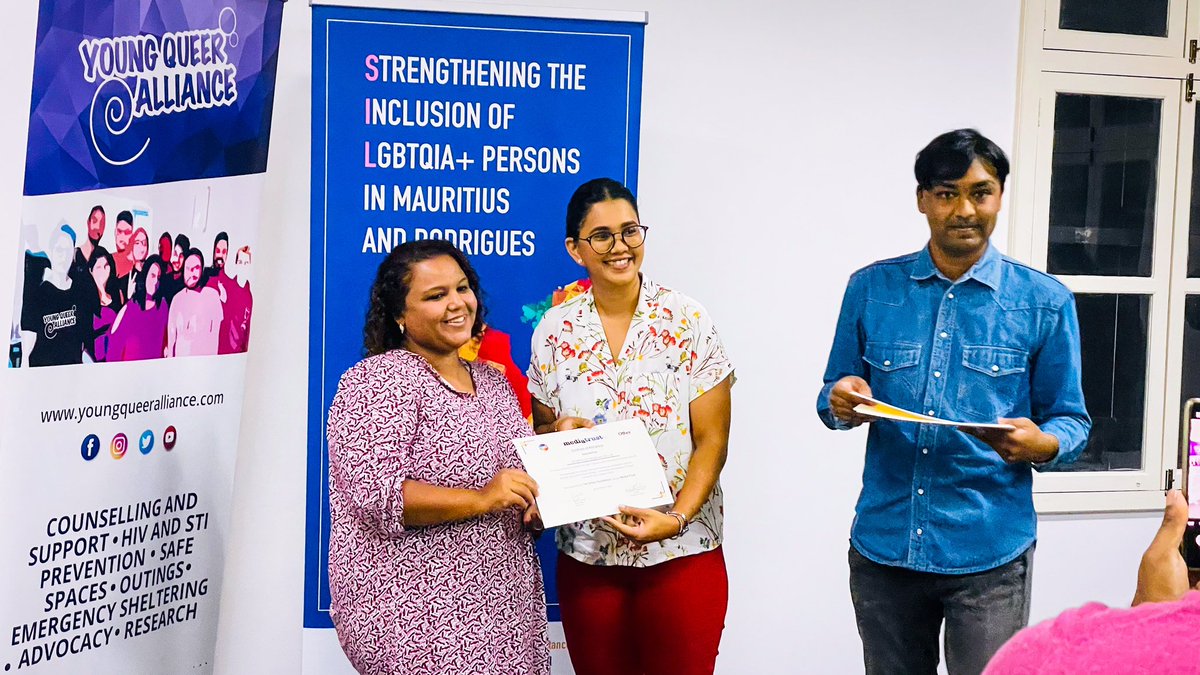 PipOlcapture's tweet photo. #LGBTQIA+ Reporting by the Media, focusing on Strengthening the inclusion and social acceptance of LGBTQIA+ persons, through policy and mindset changes, in Mauritius and Rodrigues. #IDAHOBIT2022. Funded by the #EU, with @YQA #CAEC and #TheOtherFoundation @MediaTrust_mru https://t.co/ntt1EtYaBg