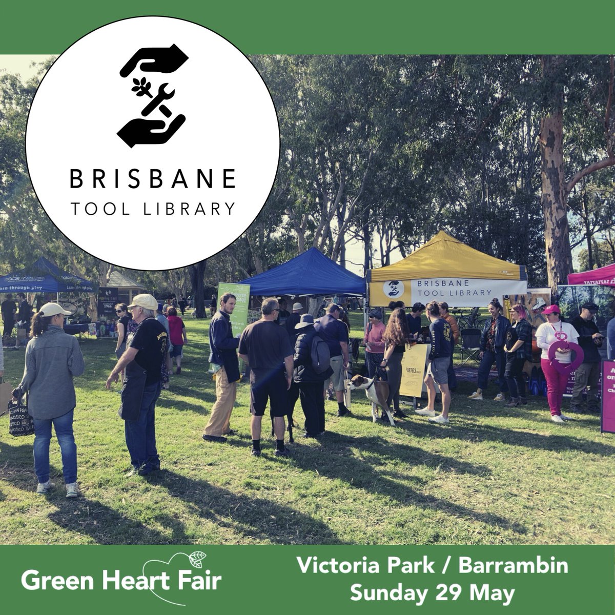 BrizToolLibrary's tweet image. Just one week to go to the Green Heart Fair (@brisbanecitycouncil). We’ll be hosting a stall from 9am-3pm, come along, visit us (Victoria Park / Barrambin). Entry is free! For all the event updates head to: greenheartfair.com.au