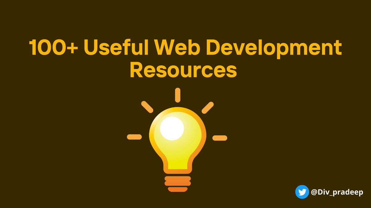Div_pradeep's tweet image. 100+ Useful Web Development Resources for Web Developers⚡⚡

A Mega Thread🧵👇🏻