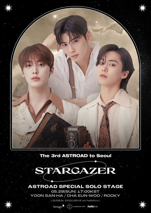 _deareunwoo's tweet photo. It's D-6 already!! Really excited to know what ASTRO have prepared for us this time round.
So.. Their solo stages will be their solo songs? Omgg
Cant believe this we're going to watch the concert live this time π
#ASTRO #μμ€νΈλ‘ #STARGAZER #hellolive #hellolive_Bingo_Event https://t.co/xdBMK4HEjg