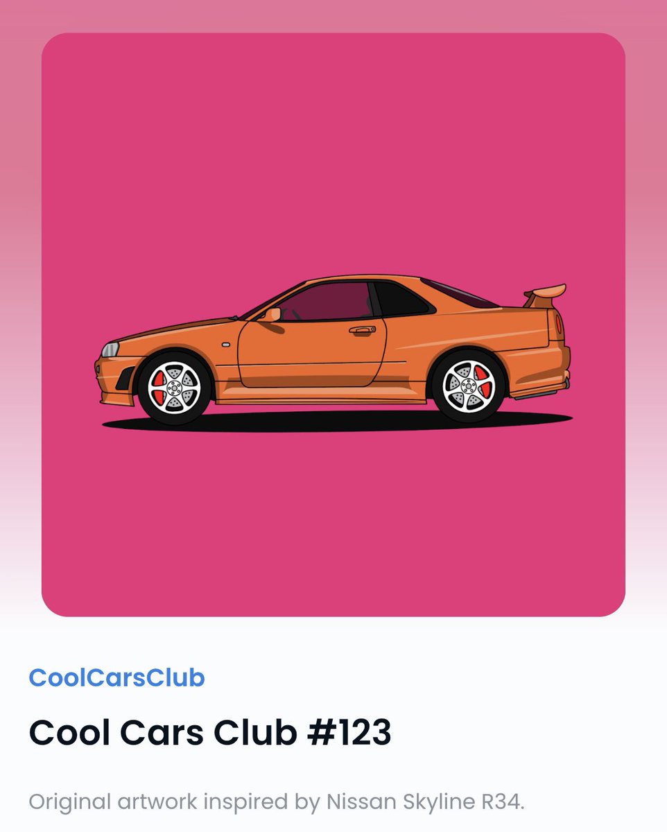 CoolCarsClubNFT's tweet photo. Free #NFT Giveaway 🚀 

Cool Cars Club #123 💜

Like, Retweet &amp; Follow Me ✅

Drop $ETH wallet ✨☄️ https://t.co/tIJjkf56KU