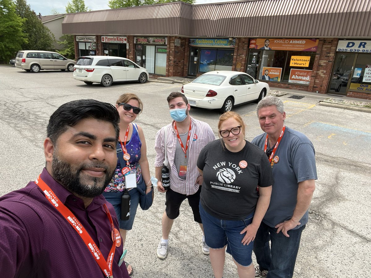 khalidforMPP's tweet image. Thank you to the @DurhamETFO for canvassing with us today. Doug Ford took away funding from education, but the unions stepped up and fought back.

An @OntarioNDP gov’t will hire 20,000 more education workers to support our kids and repair schools.