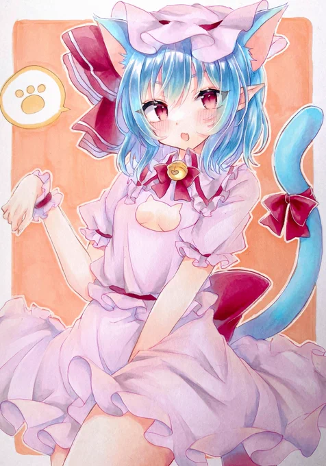 ネコ耳レミリアお嬢様🐱
#東方 #東方Project
#レミリア・スカーレット 