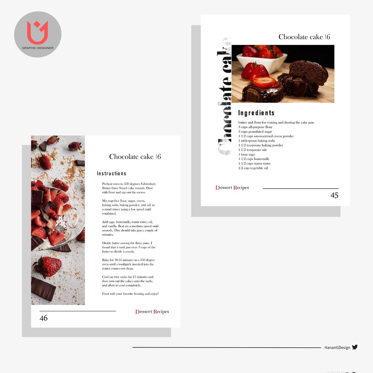 HananGDesign's tweet image. بسم الله 
ونبدأ ننزل أول التصاميم ، صفحات ل كتاب طبخ ❤🍰 
@YOUR_PLATFORMM @Designers_Sup