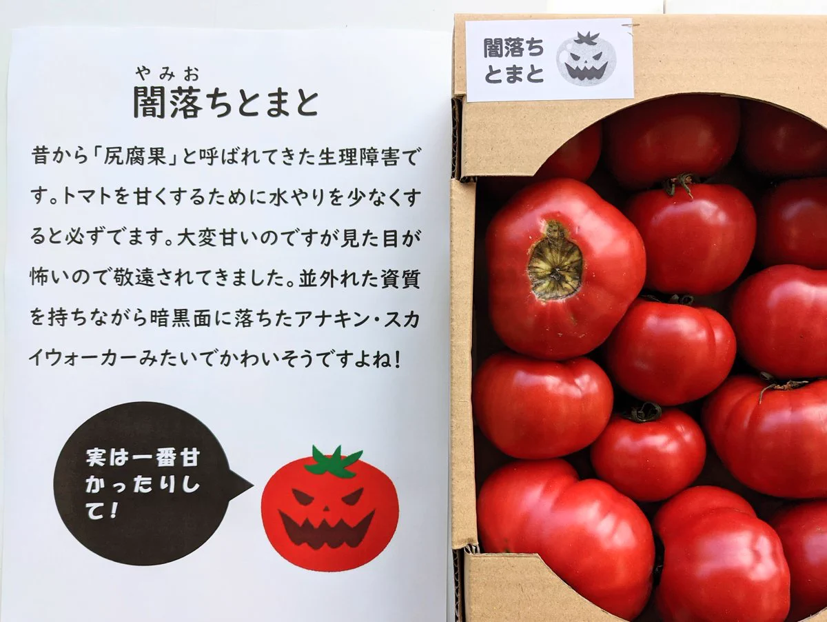 とても甘い闇落ちトマト！ご高齢の方は闇市トマトと誤解するらしい。