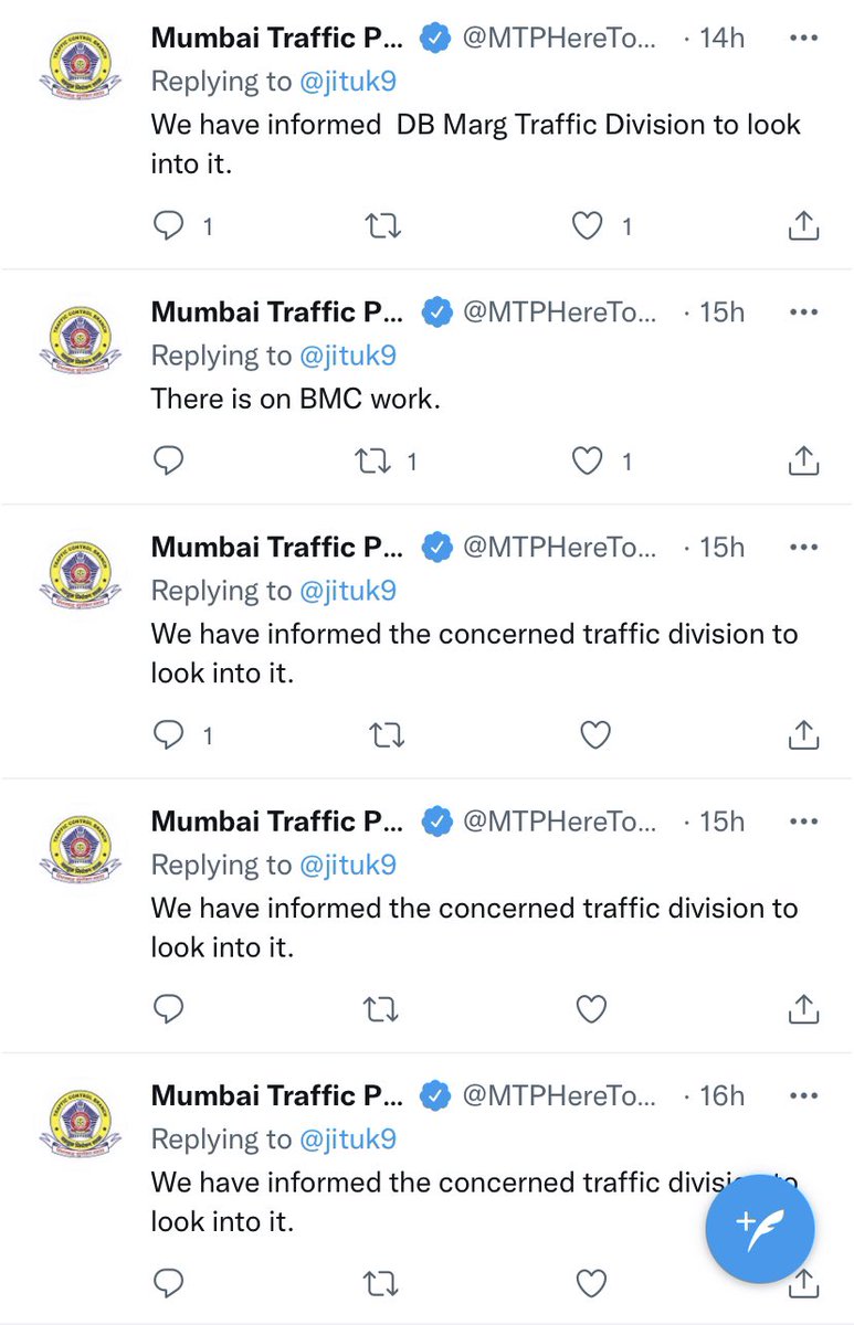 jituk9's tweet photo. Its been more than a month @MTPHereToHelp but v r not updated of any action #PromiseFailed ⛔️⚠️🛑, no improvement in #traffic nor any violators hv any #fear, no proper #awareness #education - straight FIR - पकड़ा गया वो चोर है, जो बच गया ,,, aur hamare liye bot #AutoAnswer https://t.co/VQXHaGR2Qd