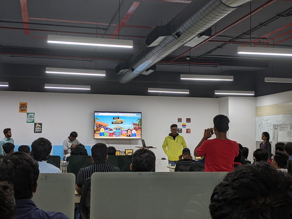 c3rtifyHQ's tweet photo. Web3 meetup at Guvi IITM research park.
Some great minds with some crazy ideas ✨ #web3 #solana #c3rtify #blockchain https://t.co/f4nt81OWmR
