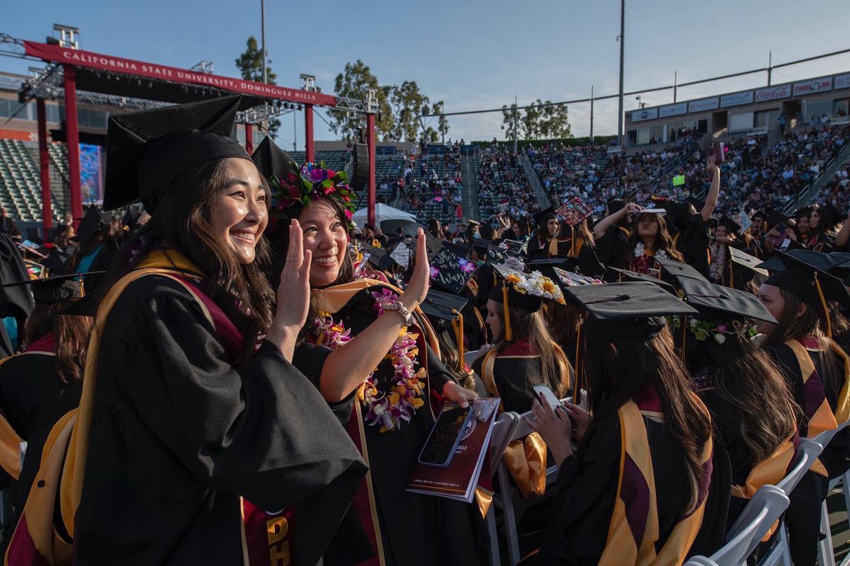 DominguezHills's tweet photo. Day 2 of graduations done!
We laughed, we cried, we jumped for joy.
Class of 2022, we’re going to miss you. Now go on and show the world what being a Toro is all about! 🥳🎓🤘
#csudhgrad22 https://t.co/5FGhfDAlw3