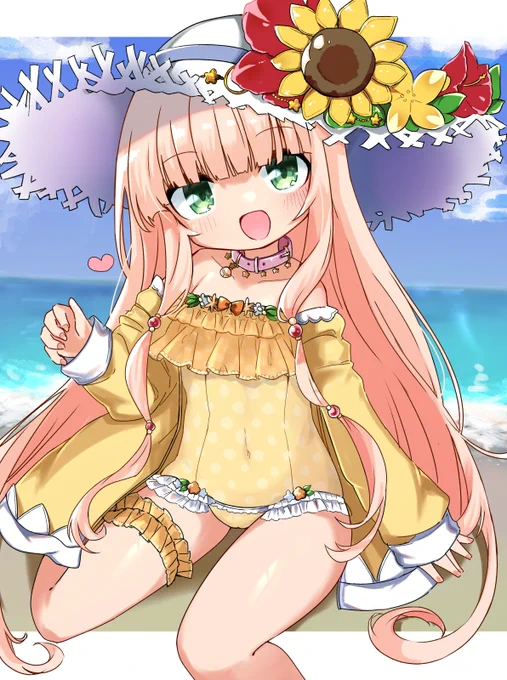 水着レモンさん可愛いのですき #ふるーつふるきゅーと  #ふるふるあーと 