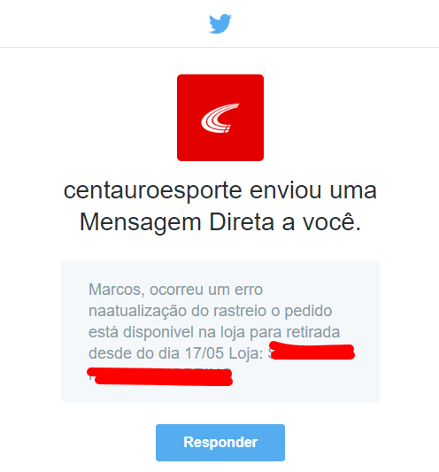 emehcomp's tweet photo. @centauroesporte por acaso a loja esta fazendo esse cliente aqui de trouxa? A mensagem recebida na MD foi essa da imagem, pois fui até a loja e não tem nada, assim me passaram a informação lá na loja. A pois de quem é a culpa? Se for da transportadora o problema é entre vocês. https://t.co/RdBR5gCv2S