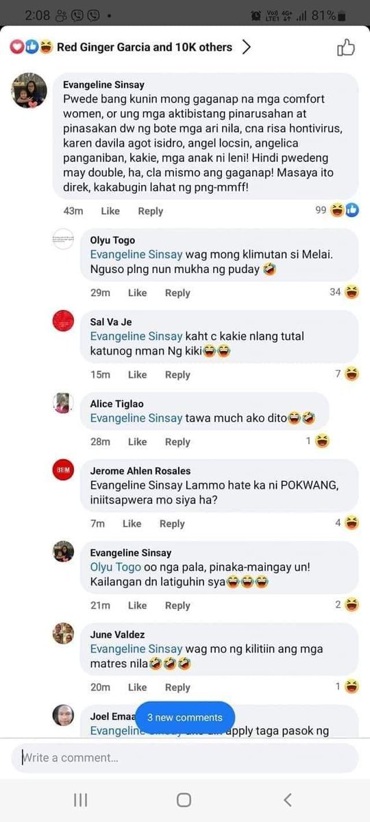 out_of_d_box's tweet photo. Evangeline Sinsay di natutulog ang Diyos. may anak at pamilya ka, alam ba nila ang maganda mong asal? tanda mo na e! nsa internet ito sa ibat ibang pages at hindi mabubura kahit delete mo pa ang post mo. ipagpatuloy mo yang kabastusan mo, gusto mong sumikat e https://t.co/g4AB9WcJ1E