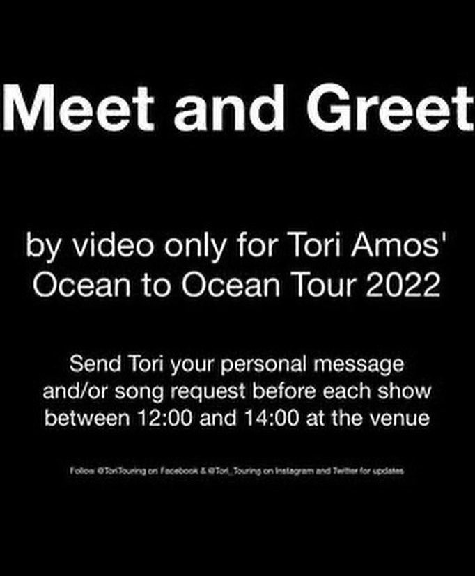 Hello Cleveland!  Come to the venue today to wish Tori Amos a message &amp; drop off gifts/letters 12-2.  PLEASE stay away from the bus/stage door, we want Tori healthy!  #toriamos #ewf #toriamosfans #oceantoocean #cleveland