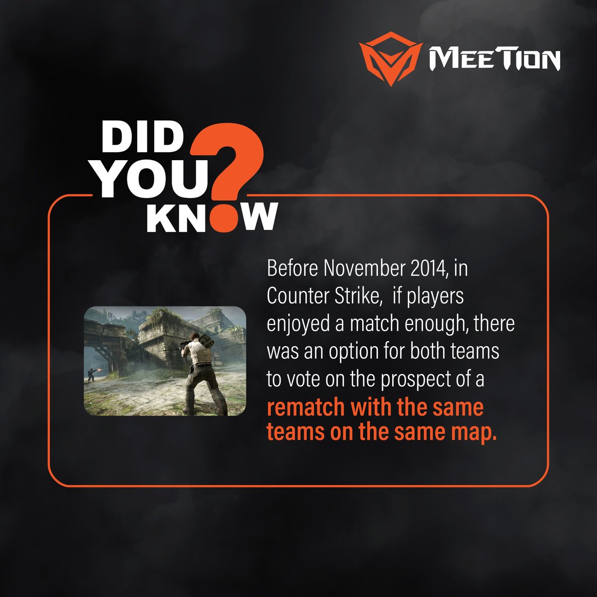MeeTionIndia's tweet photo. Tag your friend with whom you play Counter-Strike.

#MeeTion #gamers #facts #trending https://t.co/d6PlCHtdU6