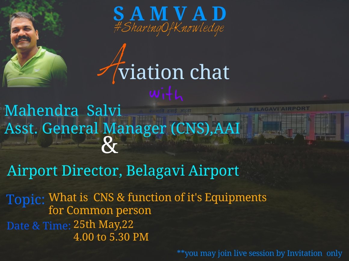 aaiblgairport's tweet photo. #AzadiKaAmritMahotsav 
#SAMVAD
#AviationChat at #BelagaviAirport 
#AAI is reservoir of in-house Aviation Knowledge.Aviation Experts are with us at #AAI Airports.
#AviationChat is an experiment to share basic knowledge with public.
First Chat with Sh Salvi,AGM(CNS) on 25th May22. https://t.co/95QstbzVHp