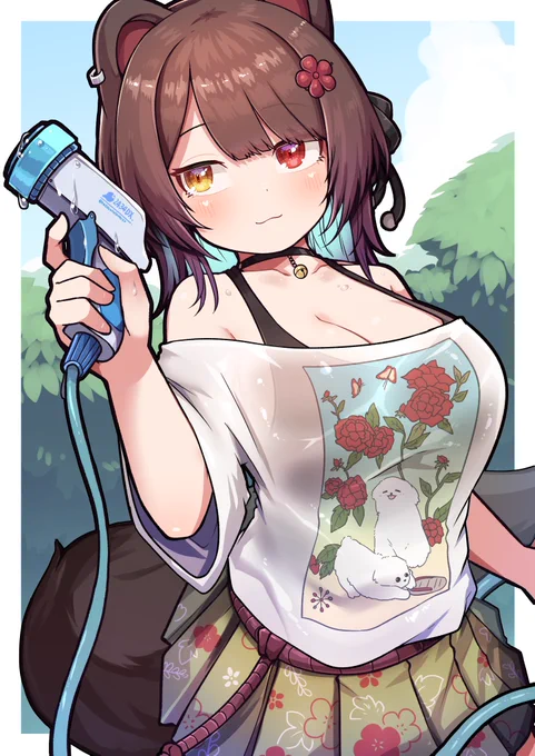 夏衣装+ウルフカットめっちゃかわいい...🍹
#いぬいらすと 