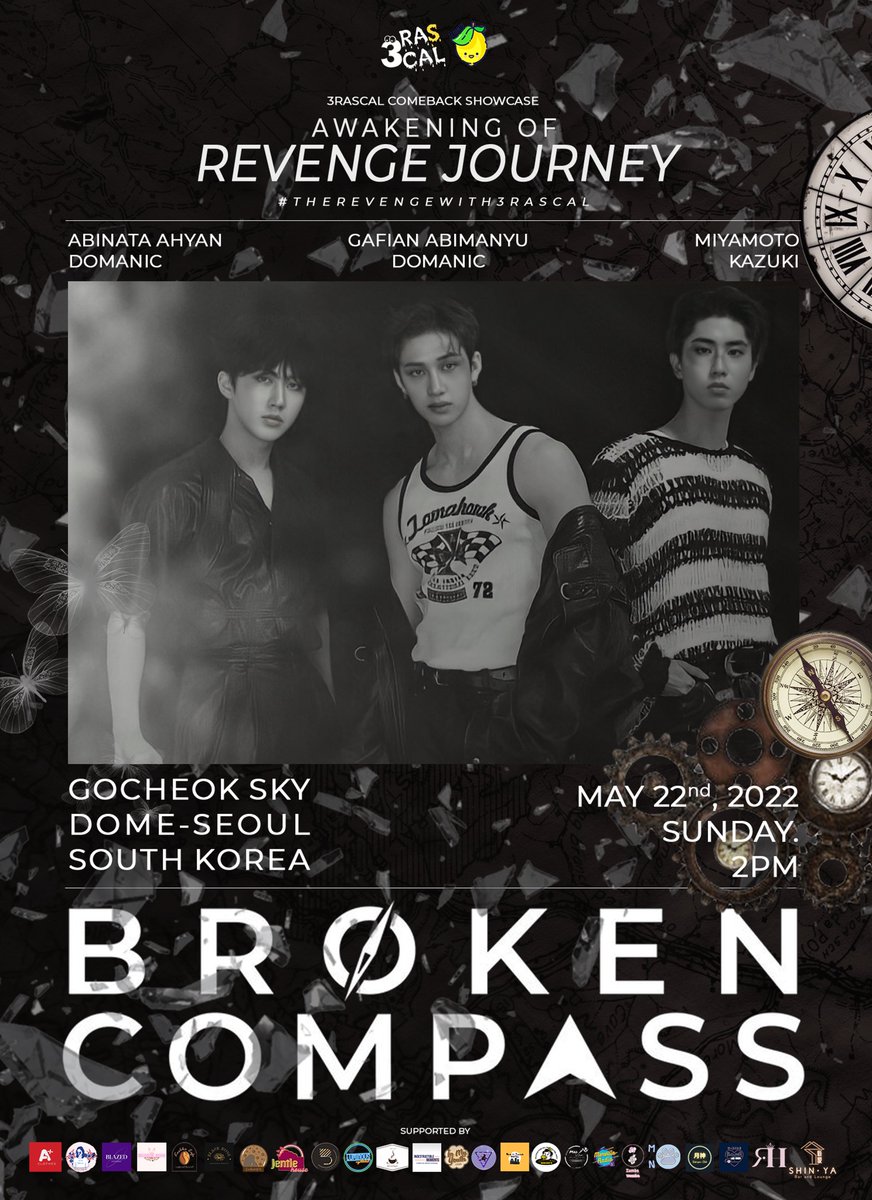 ️️
 ️️

  𝟯𝗥𝗔𝗦𝗖𝗔𝗟
  Comeback Showcase
 
  ❛ 𝑨𝑾𝑨𝑲𝑬𝑵𝑰𝑵𝑮 𝑶𝑭
  𝑹𝑬𝑽𝑬𝑵𝑮𝑬 𝑱𝑶𝑼𝑹𝑵𝑬𝒀 ❜
 
  SUN. 22. 05. 2022
  04:00 PM KST
  Gocheok Sky Dome

  ⬲ • • ——— • ——— • • ⟴

  #THEREVENGEWITH3RASCAL

 ️️
 ️️