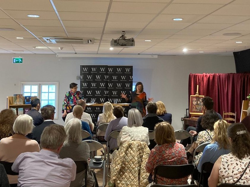 SusanSellers1's tweet photo. Thank you to @WaterstonesCamb & the incomparable Amy Crawford, to Trudi Tate from @LitCamb for wonderful questions - & to everyone who came to hear more about #MaynardKeynes #LydiaKeynes #VirginiaWoolf #VanessaBell in #Cambridge and #Bloomsbury - #HistoricalFiction @agentjenny https://t.co/Sb9BPBfLLh