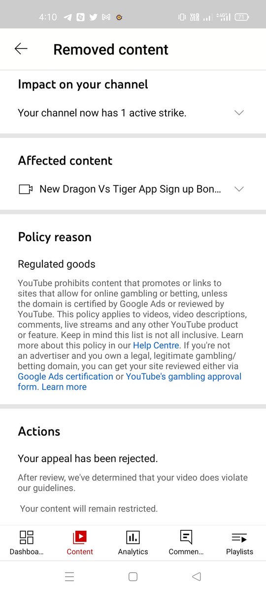 Arvindji509's tweet image. @TeamYouTube @YouTubeIndia  Dear youtube team my video is removed i haven&apos;t violated any rule of youtube i am working on youtube for 3 years i know all rules of youtube please review my video again and restore it
Video URL :- youtu.be/R7r4g2Ep0pA