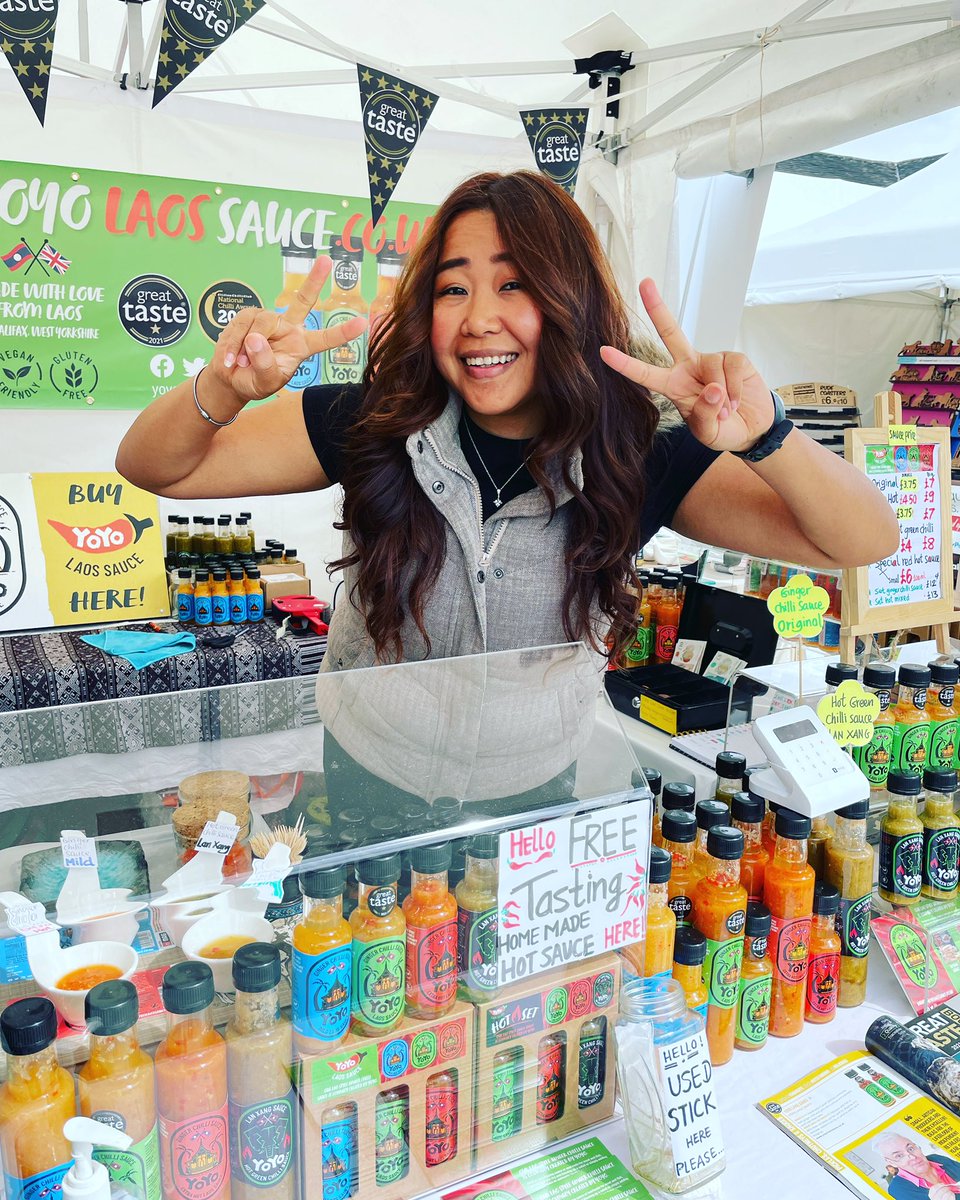 yoyolaossauce's tweet photo. Last day of the makers market @ThePieceHall in Halifax today! Come down to try my award winning sauces 🙌

#piecehall #yorkshirefoodie #hotsaucelovers #madeinHalifax #madeinyorkshire #calderdale https://t.co/KTpthYMHU6