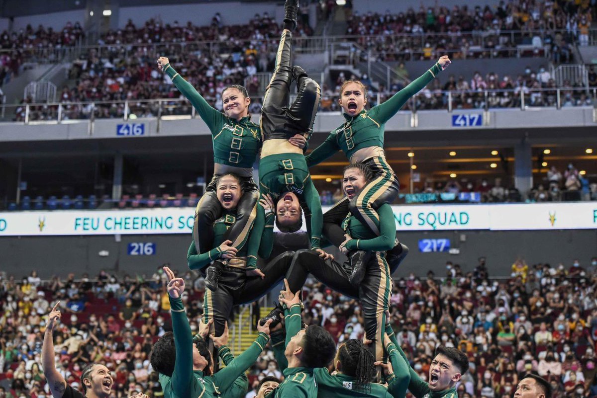 The FEU Cheering Squad is UAAP Season 84 Cheerdance Competition’s CHAMPIONS! This is also the 19th podium finish for the team since 1994. Congratulations, FEU! 
.
.
.
#UAAPCDC2022 #WeWillRockFEU 🔰💚🌸💖